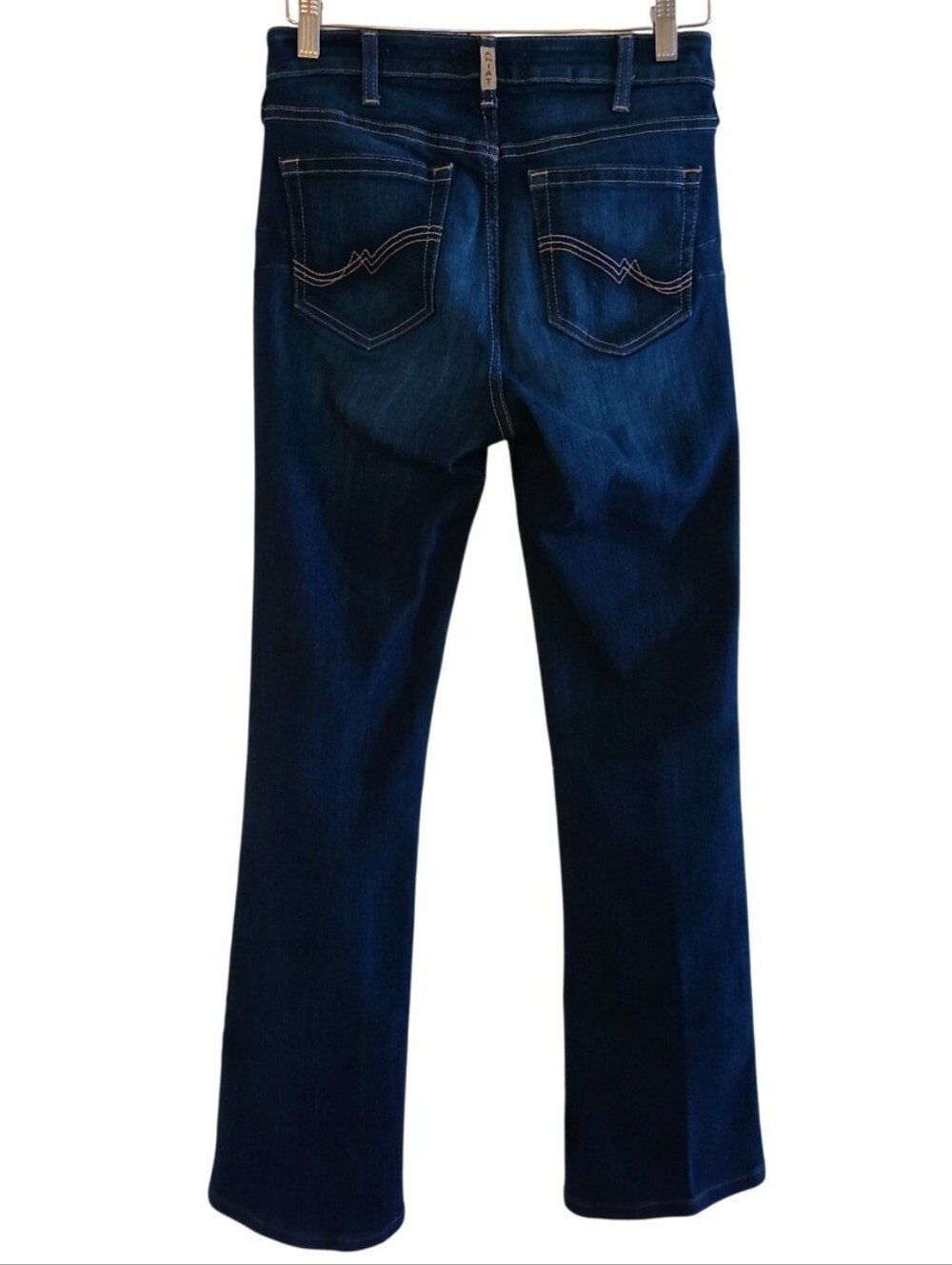 Ariat Real Denim High Rise Ballary Bootcut Jeans Dark Wash Cowgirl - Picture 11 of 17